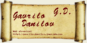 Gavrilo Danilov vizit kartica